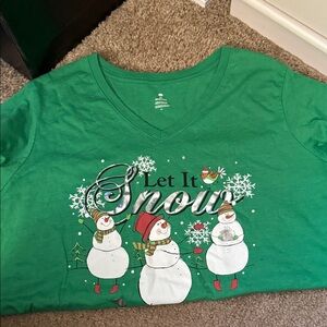 Green Snowman Shirt